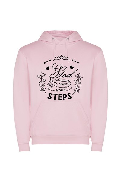 iLovePrints Divine Steps: Illustrated Elegance Φούτερ με κουκούλα σε χρώμα Ροζ