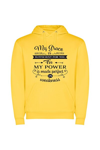 iLovePrints Sufficient Grace: Empowered Elegance Φούτερ με κουκούλα σε χρώμα ...