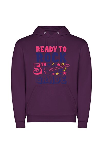 iLovePrints 5D Rock Star Kids Φούτερ με κουκούλα σε χρώμα Μωβ