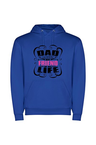 iLovePrints Pink Friend Connection Φούτερ με κουκούλα σε χρώμα Μπλε