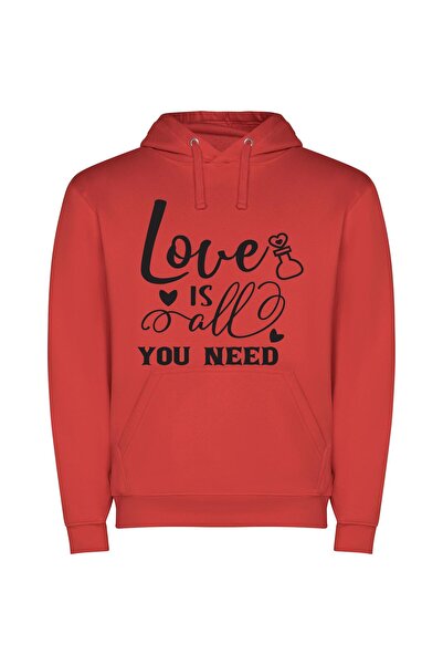 iLovePrints Essence of Love's Infinity Φούτερ με κουκούλα σε χρώμα Κόκκινο