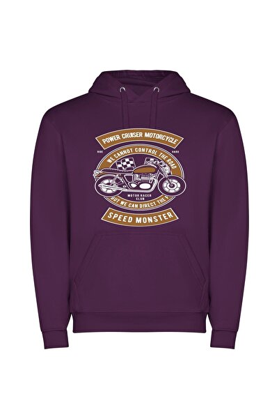 iLovePrints Helmeted Control: Motorcycle Elegance Φούτερ με κουκούλα σε χρώμα...