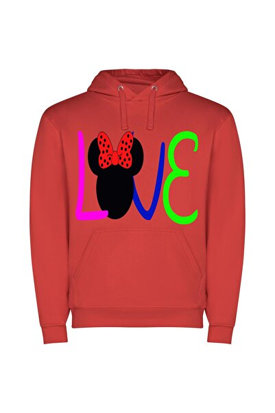 iLovePrints Disney Magic Bow-Tique Φούτερ με κουκούλα σε χρώμα Κόκκινο