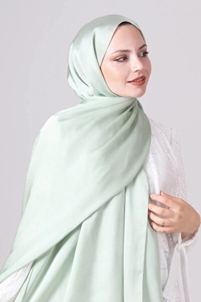 HAREM SCARF SU YEŞİLİ Como Saten Şal