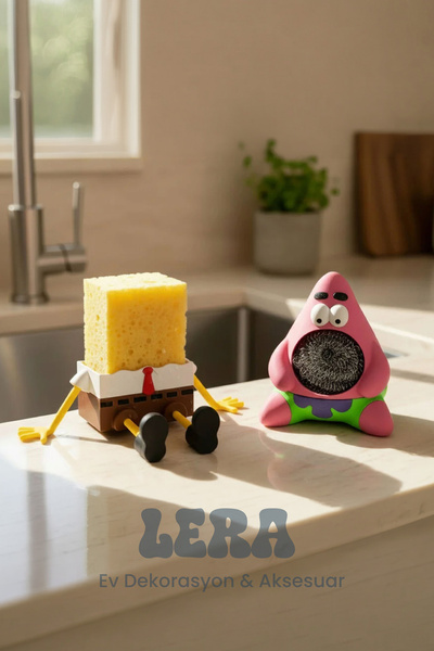 Decolera Set de 2 Sponge Bob Patrik – Organizator pentru chiuvetă - Accesoriu...