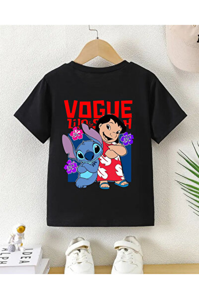 haha تي شيرت مطبوع من الخلف من ليلو آند ستيتش للأطفال