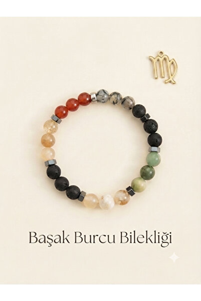 Leyandoğaltaş Leyan Natural Stone Virgo Zodiac Themed Natural Stone Bracelet ...