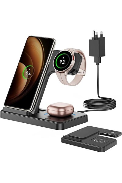 GEEKERA Wireless Charger for Samsung&Android: 3 in 1 Charging Station for Gal...