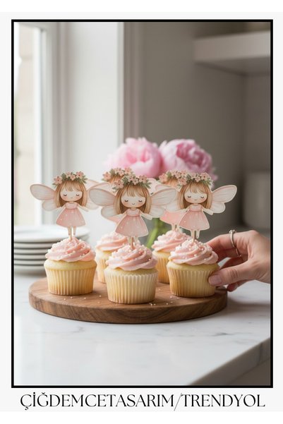 Generic Brand Fairy Girl Concept Toothpick Cupcake Cake Birthday Decoration *20Pcs Thick Paper