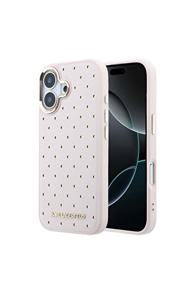 Karl Lagerfeld Θήκη κινητού για Apple iPhone 17, PU Διάτρητο με χρυσά πουά, M...