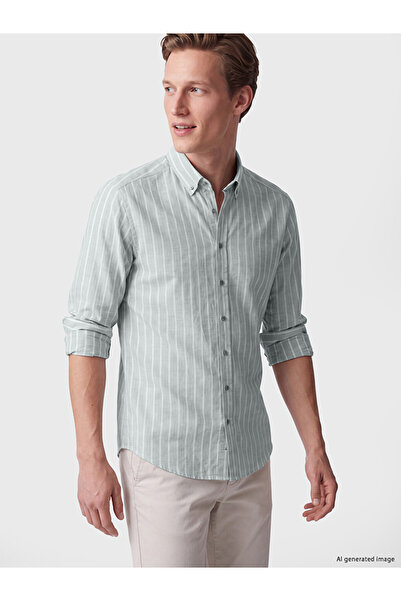 LC Waikiki I Standart Fit Striped Men's Shirt from Freezen Store