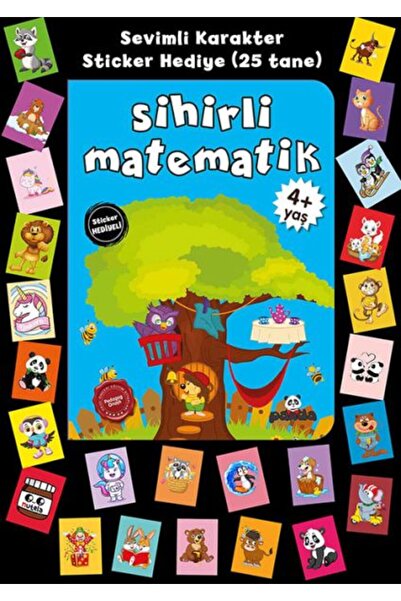 Beyaz Panda Yayınları الرياضيات السحرية للأعمار من 4 سنوات فما فوق مع الملصقات