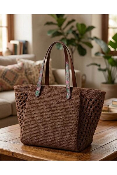 ARTTMACRAME حقيبة نسائية محبوكة يدويًا