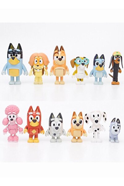 Generic Bluey Family and Friends Set 12 pcs Action Figures 5-8cm
