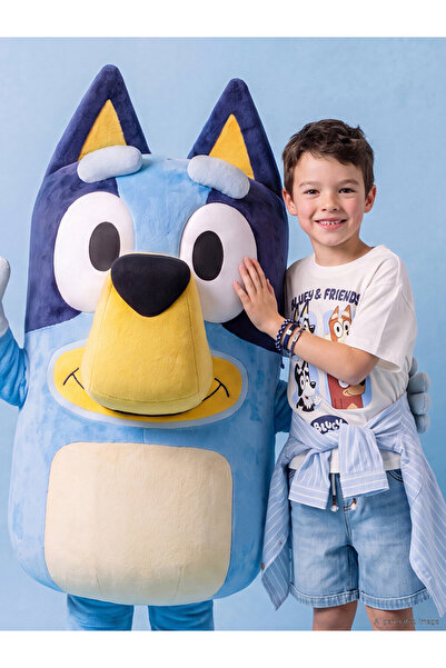 LC Waikiki LCW KidsBisiklet Yaka Bluey Baskılı Erkek Çocuk Tişört