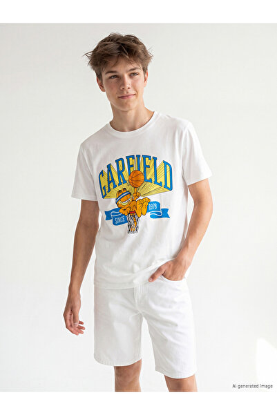 LC Waikiki Esvab • Modern & Distinctive Zero Roba Collar Garfield Printed Boy...