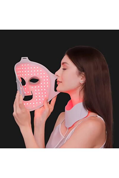 CasaDesteapta.ro Mască Facială cu Lumină LED pentru Terapie și Frumusețe
