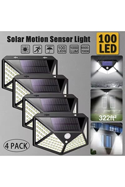 naniland.ro Lampă Solară 100 LED cu Senzor de Mișcare