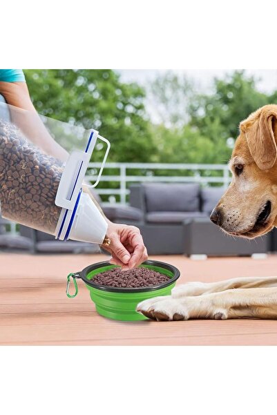 Rocutus Pet Food Storage Container,Portable Cat Dog Food Container With Measu...
