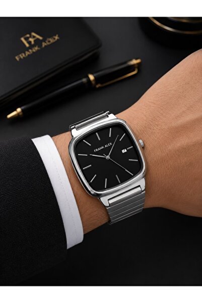 Frank Alex Special for Suit Premium Men's Wristwatch Steel Band 2 Years Warra...