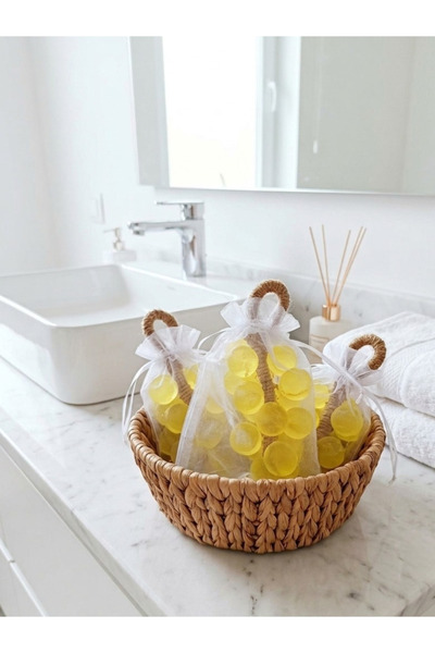 ASEL PLAST صابون زخرفي شفاف معطر على شكل عنب أصفر |   صابون معلق معطر بمكونات...
