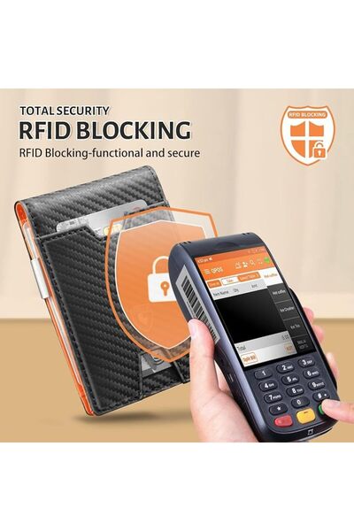 GSOIAX محفظة رجالية نحيفة مزودة بتقنية حجب RFID، محفظة ثنائية الطي للرجال، تص...