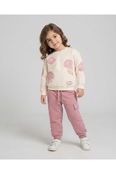 voyyo kids baby Girl's Floral Printed Seasonal Compact 2-Strand Tracksuit Set...