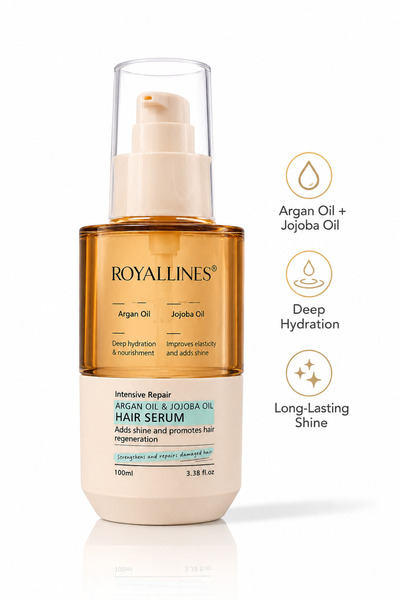 ROYALLINES Intensive Repair Argan Oil & Jojoba Oil Hair Serum 100ml – Deep Hy...