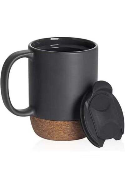 HXD Zoomlion Ceramic Coffee Mug Travel Mug with Insulated Cork Bottom & Lid –...