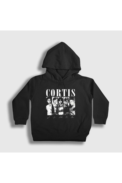 Presmono Unisex Kids Black Signs K-Pop Cortis Hooded Sweatshirt 618937Tt