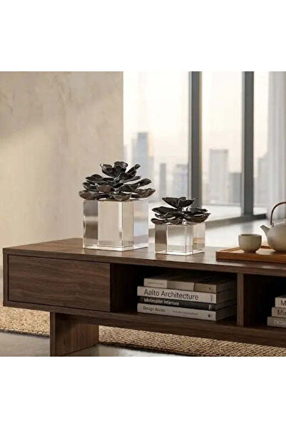 UTTERMOST منحوتات اللوتس الهندية، مجموعة من قطعتين