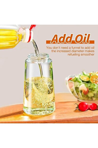TRASSLE 16oz Glass Oil Dispenser - 2-in-1 Adjustable Sprayer & Pourer Bottle ...