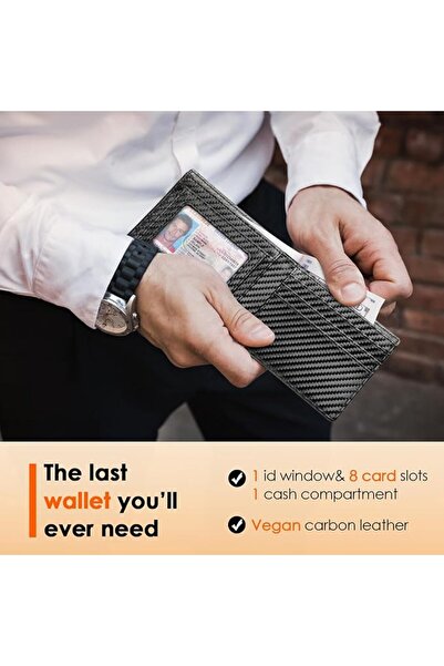 Runbox محفظة رجالية نحيفة من الجلد مع خاصية حجب RFID، محفظة رجالية صغيرة رفيع...