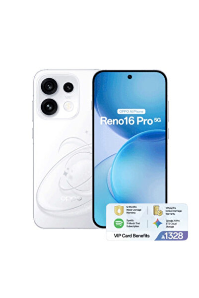 OPPO رينو16 برو 5G ثنائي الشريحة باللون الأبيض الساطع مع ذاكرة وصول عشوائي 12...