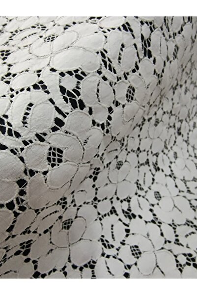 GrandTekstil Fabric Guipure Lace Ecru Perforated Elibise Tunic Tablecloth