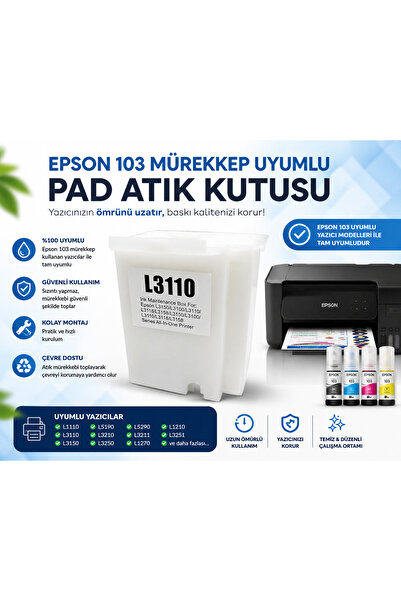 ORATEK Epson E11 Hatası Yazıcı Atık Mürekkep Pedi Atık Kutusu Tankı Süngeri K...