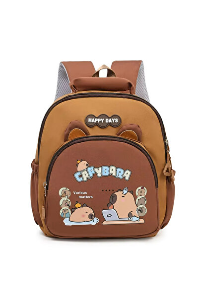 BABUN Capybara Kapibara Kindergarten School Bag 27X21X10 cm Girls Boys Backpa...