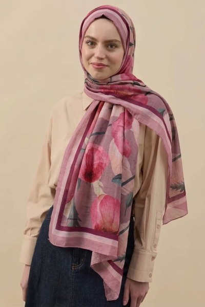 Modakaşmir Ferret Pattern Bamboo Shawl