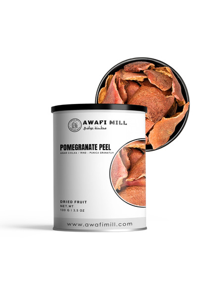 AWAFI MILL Dried Pomegranate Peel 100g | Qishr Al Rumman | Punica granatum