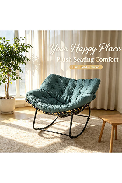 Topone1Topone1 Indoor/outdoor rocking chair, comfortable egg-shaped lounge ch...