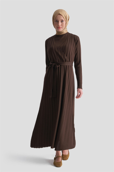 Armine Anvelop Knitwear Dress Bitter Brown