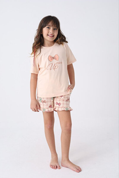 Olivera Patterned Comfortable Fit Girls' Shorts Pajama Set