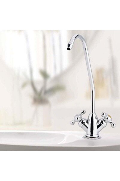 STARSTAR 1/4-inch chrome-plated zinc alloy double-burner kitchen faucet with ...