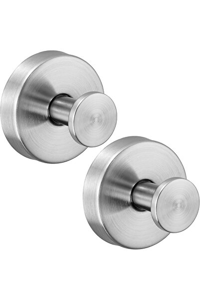 STARSTAR 2-Pack Brushed Silver Heavy-Duty Suction Cup Hooks Waterproof for Sh...