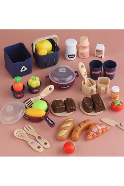 Fun Moment 33Pcs Children Play House Kitchen Toys Set