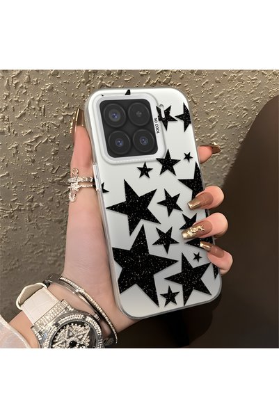 CHICASELUX Mi 15 5g Compatible High Quality Flat Print Black Star Pattern Coo...