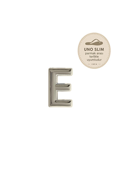 INEA Harf Charm E - Gümüş - Uno Slim Parmak Arası Terlikle Uyumlu