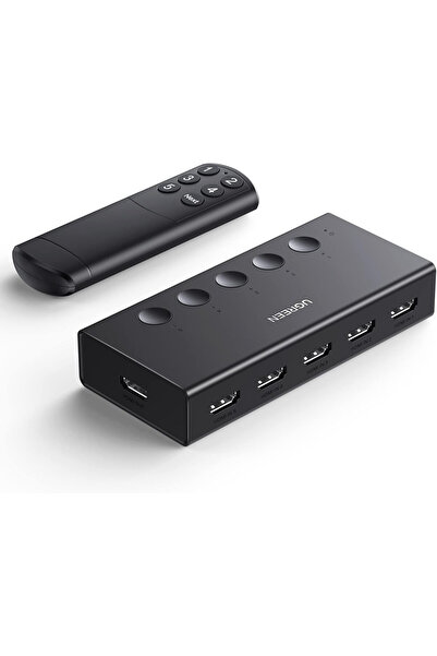 Ugreen Comutator HDMI 5 intrări 1 ieșire, HDMI 2.0, 4K 60Hz, 18Gbps, HDR/CEC/...
