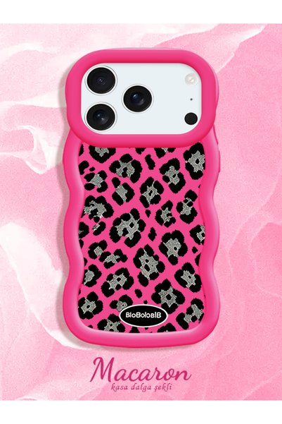CHICASELUX iPhone 17 Pro Compatible Wavy Frame Leopard Print High Quality Sil...