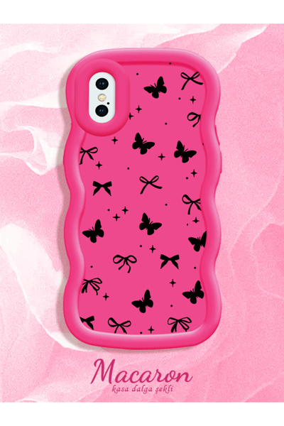 CHICASELUX iPhone X/Xs Compatible Thin Butterfly Bow Printed Soft Structure D...